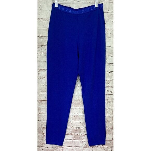 SAVAGE Fenty Pointelle Sleep Pant Dreamy Blue 100% Cotton Knit Size Small NEW - Picture 1 of 4